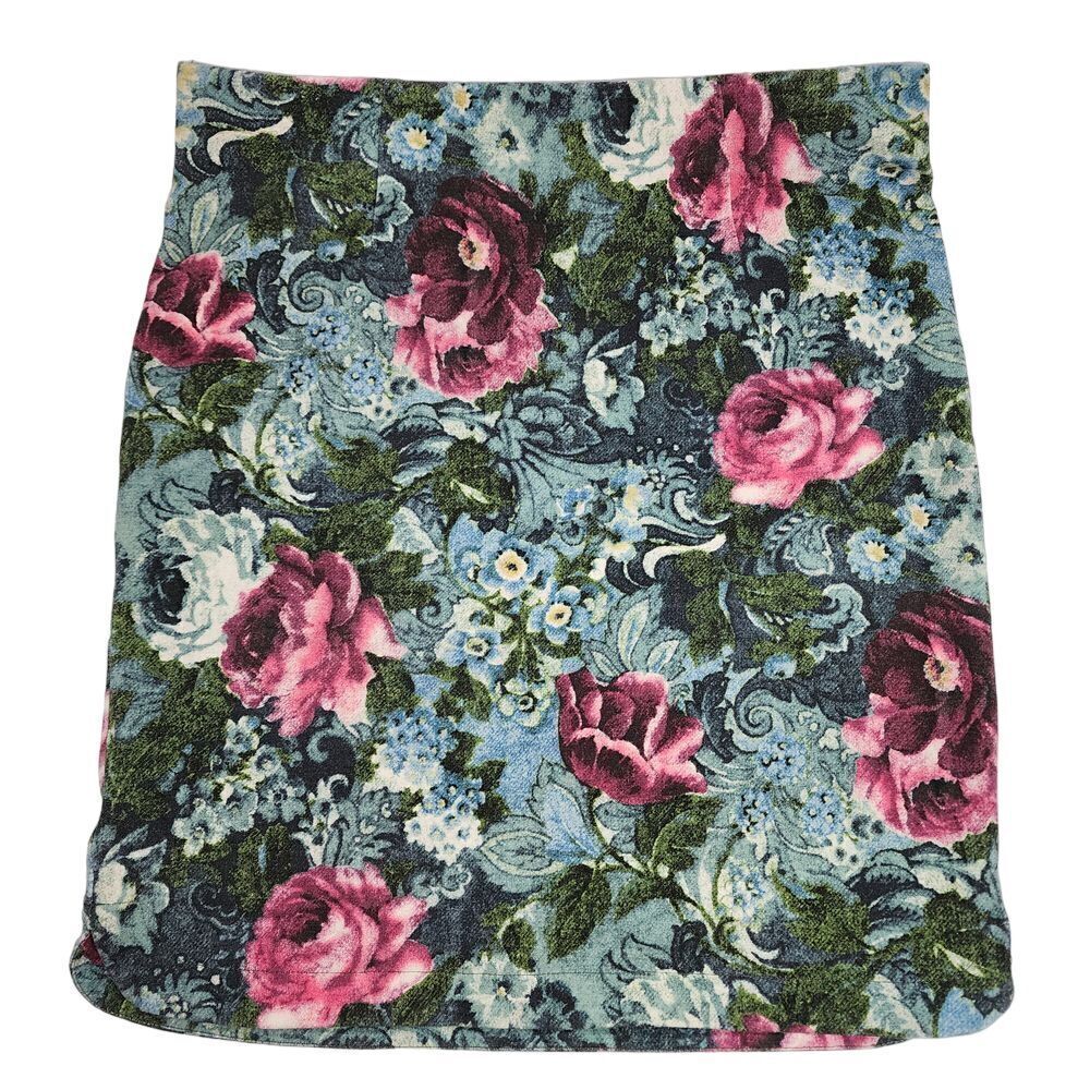 J. Jill‎ Ponte Skirt Women's Medium Floral Fall Pull On